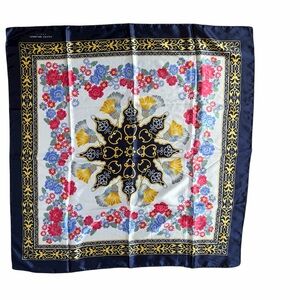 Pierre Balmain Navy and White Scarf